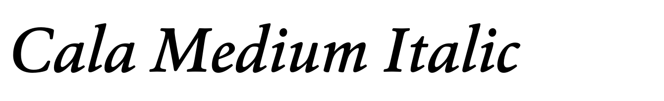Cala Medium Italic